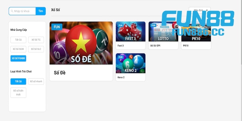 Xổ Số Fun88 - Đặt Cược Là Nhận Thưởng Khủng 5 Sảnh xổ số độc quyền siêu chất tại Fun88